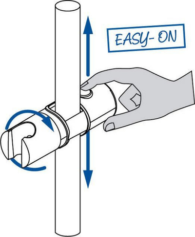 Mbajtëse dushi Deante Easy-Fix, e zezë