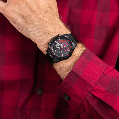 Orë për meshkuj Casio EDIFICE Premium Honda Racing Bluetooth Sync Tough Solar, e zezë