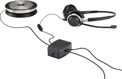 Kabëll sigurie për audio TechAir EPOS, për kufje dhe speakerphone, plastik, i zi