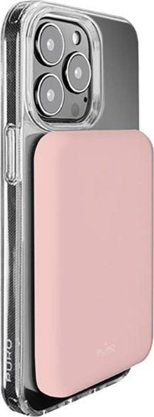 Powerbank Puro MagSafe, 4000mAh, 1x USB-C, rozë