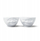 Set tasa porcelani TASSEN Medium Bowl No 4 me fytyra që qeshin e shkelin syrin, 2 copë, të bardha