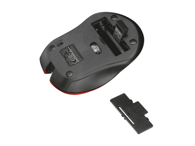 Maus Trust Mydo Silent Click, pa tela, optik, i kuq