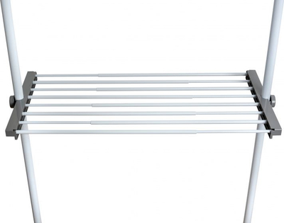 Raft garderobe Wenko Hercules, i rregullueshëm 73 120 x 42 cm, inoks, i bardhë