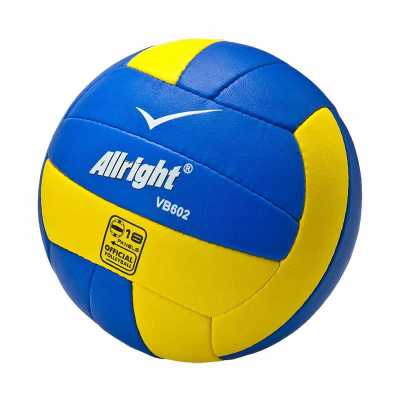 Top volejbolli Allright VB602, madhësia 5, PU sintetike, blu e verdhë