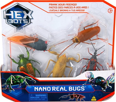 Комплет играчки инсекти HEXBUG Nano Real Bugs, 5 парчиња, со вибрација, повеќебојни
