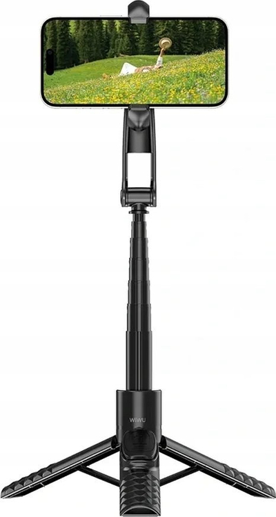 Selfie stick WiWU WI-SE014, magnetik, me pult Bluetooth, ngjyrë e zezë