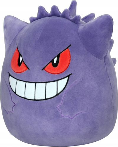 Lodër pelushi Pokémon Squishmallows Gengar, 25cm, vjollcë