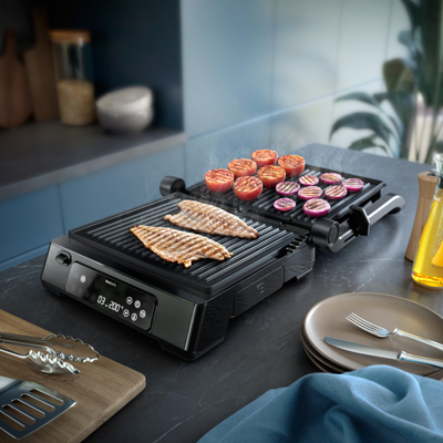 Grill elektrik Philips HD6307/70, kontroll digjital, sondë termometri, i zi