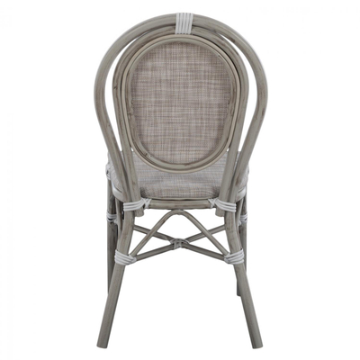 Karrige alumini stil bambuje, textilene, 45×57×88 cm (HM5109), gri