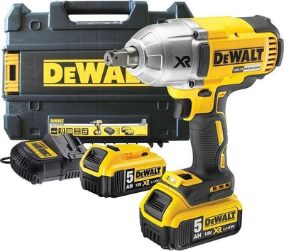 Kaçavidë me bateri DeWalt, 1/2\", 18V, 2x5Ah, Li-Ion, 950Nm, e verdhë / e zezë (DCF899P2)