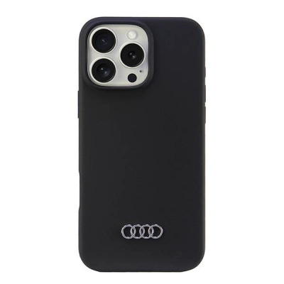 Kapak telefoni Audi Silicone Hardcase, për iPhone 16 Pro Max 6.9", silikon, i zi
