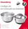 Set tasa çeliku Klausberg KB-7388, 3 copë, bazë silikoni, argjend