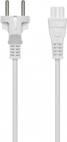Kabllo rryme DELTACO DEL-109C-50V, CEE 7/7 në IEC C5, 50 cm, e bardhë