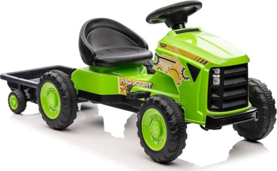 Traktor lodër me pedale LeanToys G206, me rimorkio, jeshil