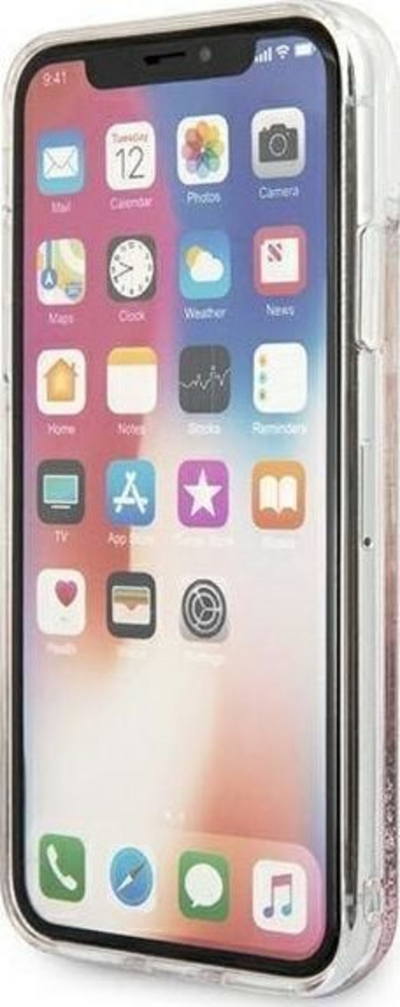 Mbrojtës Karl Lagerfeld për iPhone X / Xs, rozë