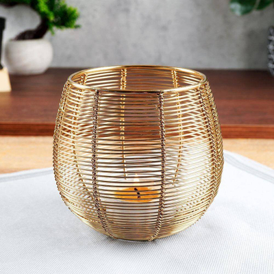 Mbajtëse qiriri Koopman Tealight Holder, metal, 12x12cm, ari