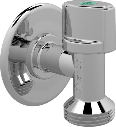 Valvul këndore Arco L-94, 1/2" x 3/4", kundër gëlqeres, me rozete