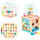 Дрвена едукативна коцка ECOTOYS “Мула Сортер Дино”, мултифункционална, шарена