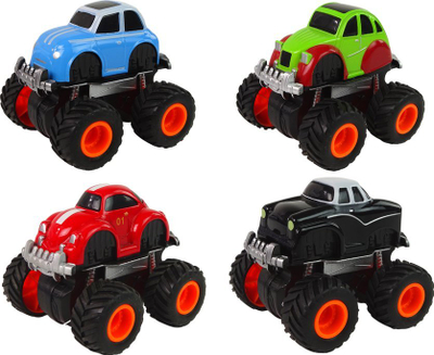 Lodër makinë metalike LEAN Toys HXHG08, me rrota të mëdhaja, me lloj-lloj dizajnesh, shumëngjyrëshe