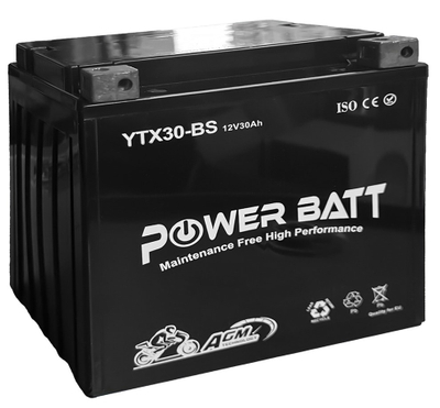Bateri për motoçikletë Power Batt YTX30L-BS, 12V 30-AH