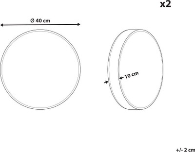 Set jastëkësh kopshti pa firmë, 40 cm, që s’i hyn uji, me lule t'bardha e rozë