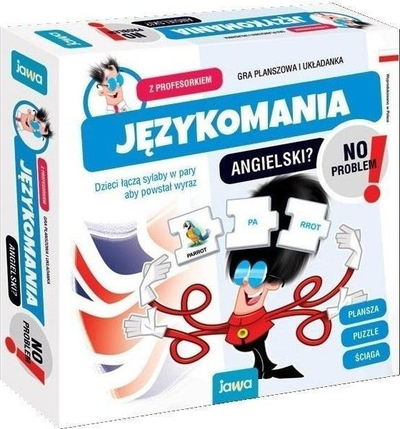 Loja edukative JAWA Linguamania with the Professor JAWA, shah dhe puzzle, për fëmijë 6 10 vjeç, shumëngjyrëshe