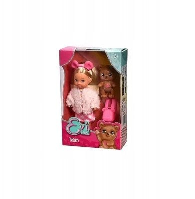 Kukull Simba Evi Love Teddy, 12cm, me arush lodër, rozë