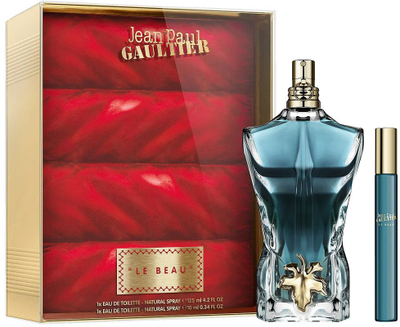 Set parfum për burra Jean Paul Gaultier Le Beau, Eau de Toilette 125ml, spray për udhëtim 10ml
