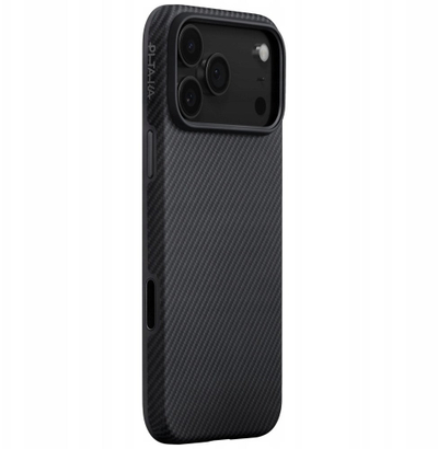 Mbulesë telefoni Pitaka UltraGuard për iPhone 17 Pro, kompatibile me MagSafe, e zezë
