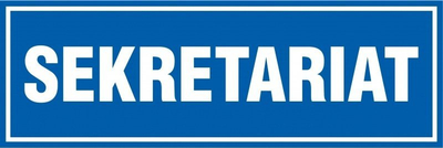 Tabelë orientuese PROCERA Sign TDC, “SEKRETARIAT”, 26x8cm, blu e bardhë