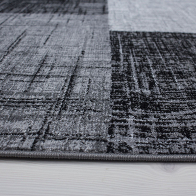 Tapet Ayyildiz Rug Wheelaburne, polipropilen, stil patchwork, gri me të zezë