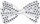 Papion Boland Spangles, 12 cm, me shkëlqim, argjendtë