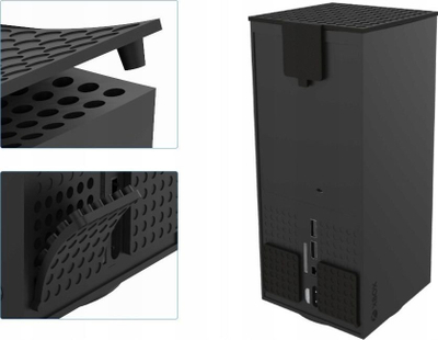 Set mbrojtës JYS JYS-X135 për Xbox Series X, mbulesë silikoni për konzolë dhe 2 leva, i zi