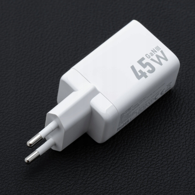 Karikues muri Forcell Power Adapter, 45W, 2x USB C PD QC 4.0, i bardhë
