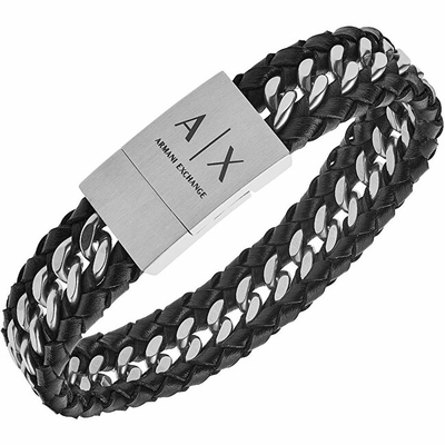 Byzylyk për meshkuj Armani Exchange, i bardhë/zi