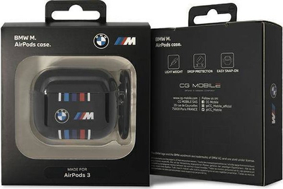 Këllëf AirPods 3 BMW M Series, me karabinë, shumëngjyrësh, i zi