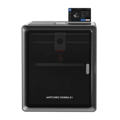 Printer 3D Anycubic Kobra S1 Combo, i mbyllur, me ekran prekje, gri e zezë