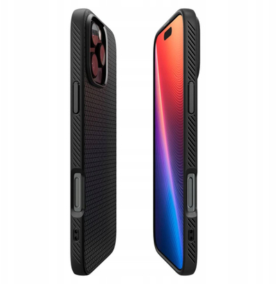 Kapak telefoni Spigen Liquid Air për iPhone 17 Pro Max, matte, i zi