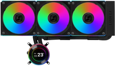 Ftohës AIO për CPU Lian Li Hydroshift II LCD C 360CL, 360 mm, me ekran LCD, ngjyrë e zezë