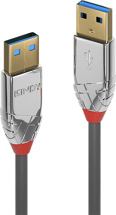Kabllo USB Lindy USB A në USB A, 1 m, USB 3.0, gri