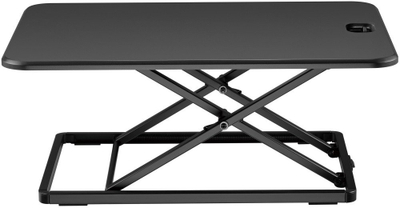 Tavolinë ngritëse Techly Desk Converter, ultra e hollë, lartësi e rregullueshme, e zezë