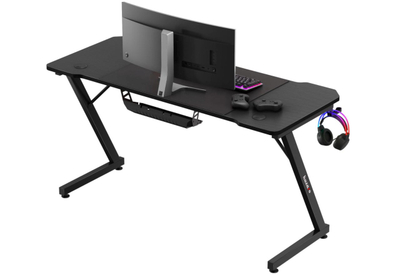 Tavolinë gaming Huzaro Hero 3.3, menaxhim kabllosh, mbajtës kufjesh, e zezë