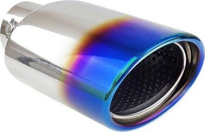Dalje shkarkimi dekorative AMiO 02356, 166mm, diametër 58mm, çelik inox i kromuar blu