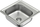 Lavaman Quadron JOE 110 SteelQ, 48 × 48 cm, 1 komorë 40 × 34,7 cm, 16 cm thellësi