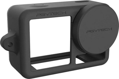 Mbrojtëse silikoni PGYTECH për DJI Osmo Action 3, me kapak lenteje, e zezë