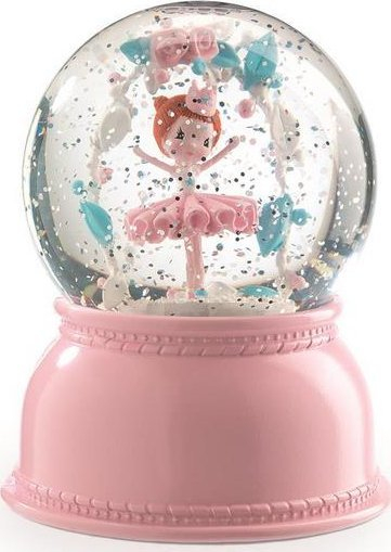 Dritë nate Djeco Ballerina Snow Globe, efekt dëbore, timer automatik, shumëngjyrëshe
