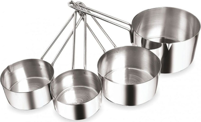 Gota matëse kuzhine KingHoff KH-1494, set 4 copë, çelik inox, argjendta