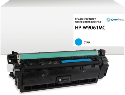 Toneri CoreParts HP W9061MC, rifabrikuar, cyan