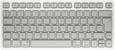 Tastierë CHERRY KW 7100 MINI BT for MAC, wireless, AZERTY, e bardhë