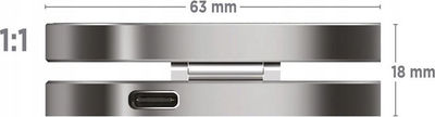 Станица за полнење Mobile OriginTravelCharge PRO, 23W, MagSafe, сребрена